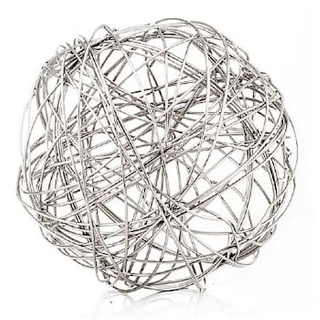 Set di 3 sfere di filo d'argento decorativo in metallo sfera per la tavola di na